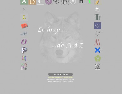 Page d'accueil Abécédaire du loup