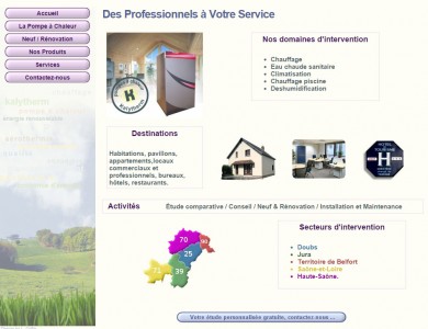 Page d'accueil du site Kalytherm.com
